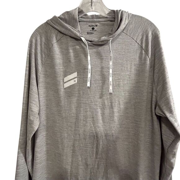 Hurley Men's Gray Long Sleeve Performance Hoodie Size L Casual - Picture 2 of 11